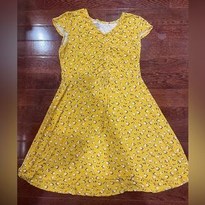 yellow floral summer dress